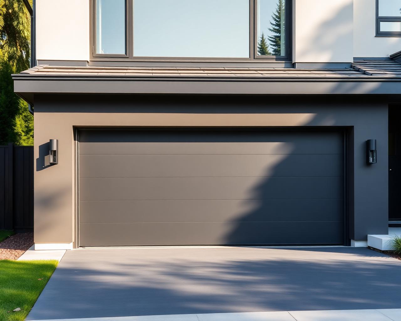 Porte de garage sectionnelle moderne anthracite